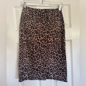 Maeve Brown and Black Midi Pencil Skirt for Night Out
